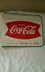 Vintage metal 2 sided fishtail flanged Coca-Cola sign