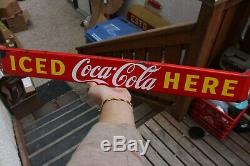 30'' Door push bar Coca Cola Retro Antique Soda Advertising sign