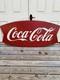 Vintage original coca cola metal fishtail sign