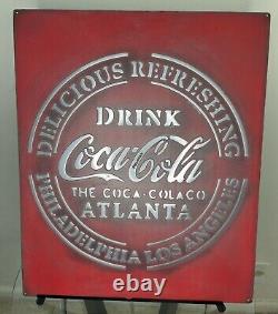 Vintage style Coca Cola sign in cast metal(handmade)