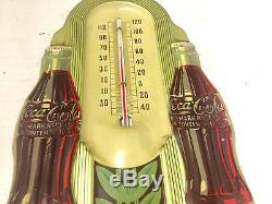 Vntg 1941 Robertson Dualife Springfield Ohio Dbl. Bottle Coca Cola Thermometer