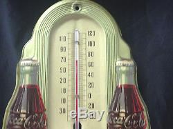Vntg 1941 Robertson Dualife Springfield Ohio Dbl. Bottle Coca Cola Thermometer