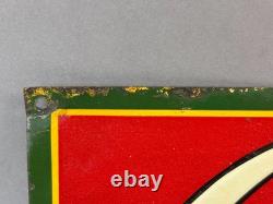 Vtg 1930s Coca Cola SST Tin Embossed Metal Advertising Soda Pop Coke Sign 18x6