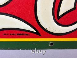 Vtg 1930s Coca Cola SST Tin Embossed Metal Advertising Soda Pop Coke Sign 18x6