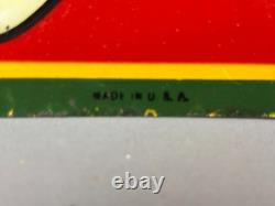 Vtg 1930s Coca Cola SST Tin Embossed Metal Advertising Soda Pop Coke Sign 18x6