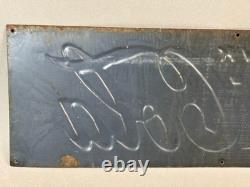 Vtg 1930s Coca Cola SST Tin Embossed Metal Advertising Soda Pop Coke Sign 18x6