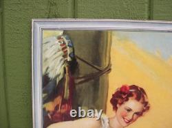 Vtg 1936 Coca-Cola Ballerina Clown Vertical Cardboard Sign NOS Sundbloom 27 1/4