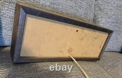 Vtg 1970's Coca-Cola Faux Stained Glass Plug In Display Light Wood Frame Tested
