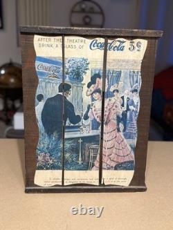 Vtg 27x24 Wooden Advertising Sign Coca Cola 5c Barn Wood Style Wall Hanging