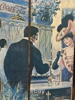 Vtg 27x24 Wooden Advertising Sign Coca Cola 5c Barn Wood Style Wall Hanging