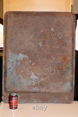 Vtg Antique Old Coca Cola Coke Tin Metal Chest Cooler Advertising Sign Soda Pop