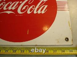 Vtg COCA COLA Fountain Service Porcelain Sign 29 x 12 NICE