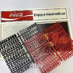 Vtg Coca-Cola 22 x 15 Menu Board 8 Photos Diner Sign NOS Letters Plastic #116
