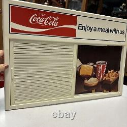 Vtg Coca-Cola 22 x 15 Menu Board 8 Photos Diner Sign NOS Letters Plastic #116