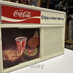 Vtg Coca-Cola 22 x 15 Menu Board 8 Photos Diner Sign NOS Letters Plastic #116