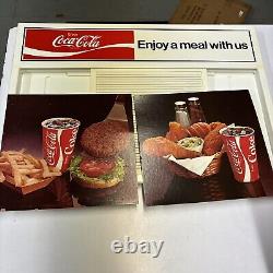 Vtg Coca-Cola 22 x 15 Menu Board 8 Photos Diner Sign NOS Letters Plastic #116