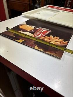 Vtg Coca-Cola 22 x 15 Menu Board 8 Photos Diner Sign NOS Letters Plastic #116