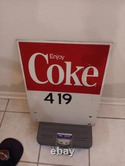 Vtg Coca-Cola Metal Sign 20 X 16 Heavy Gauge Painted Steel off display rack