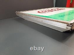 Vtg Coca-cola Pause And Refresh 34x24 Working Lighted Sign Soda Advertising