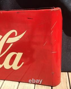 Vtg RARE 1950 Double Side Coca Cola Sled Sign 68 X 24 Original with Provenance