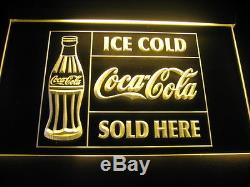 W2104 B Coca Cola Sold Here Decor LED Light Sign