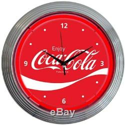 Wholesale lot of 5 Coca Cola Neon Clock sign Drink Coke Evergreen lamp light