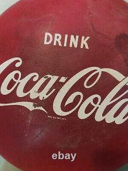 X2 VINTAGE 16 Drink COCA COLA BUTTON SIGN Lot X2 1950s