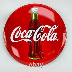 Xl Coca Cola Enamel Sign Curved Enamel Sign Ø 50 cm