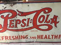 =vntage Pepsi Cola Sign Rare Double Dot Pepsi Cola Sign Drink Pepsi Cola Soda